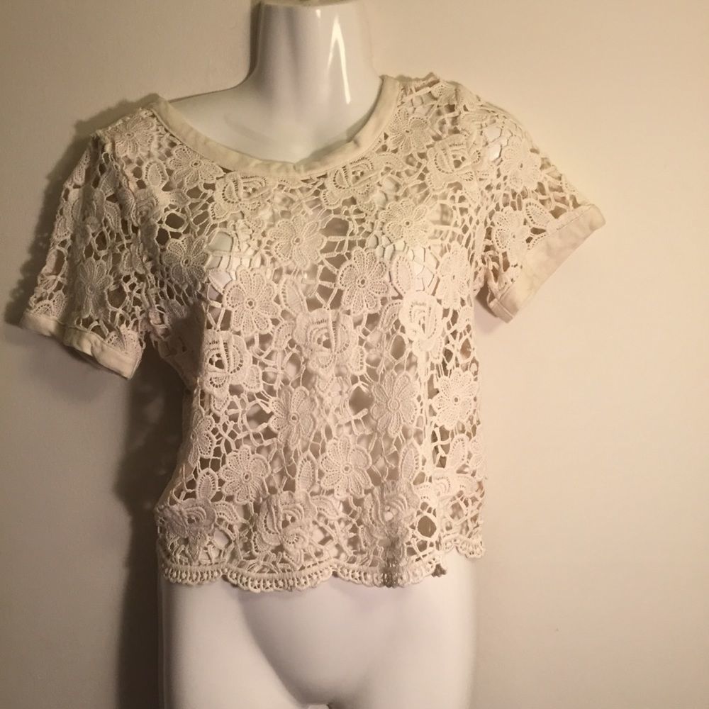 Crochet Lace Back Top